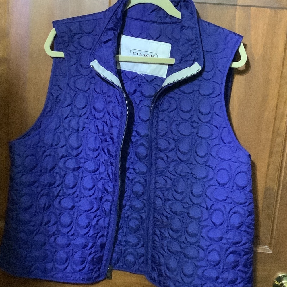 Coach Blue Quilted Vest - Picture 4 of 5